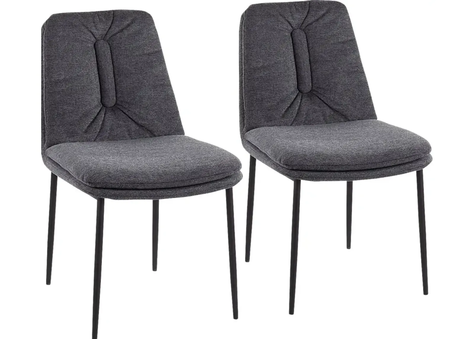 Kraemar Charcoal Side Chair, Set of 2