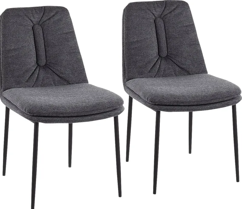 Kraemar Charcoal Side Chair, Set of 2