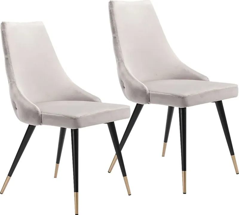 Solveig Gray Side Chair, Set of 2