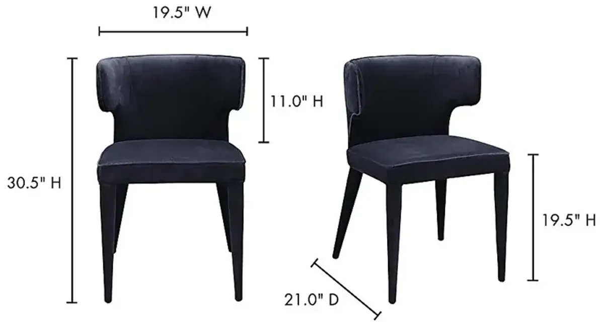 Vanette Black Side Chair