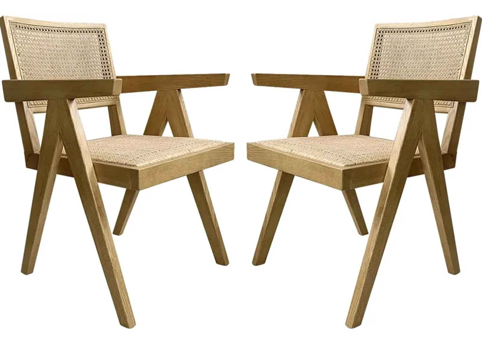 Lidflower Natural Arm Chair, Set of 2