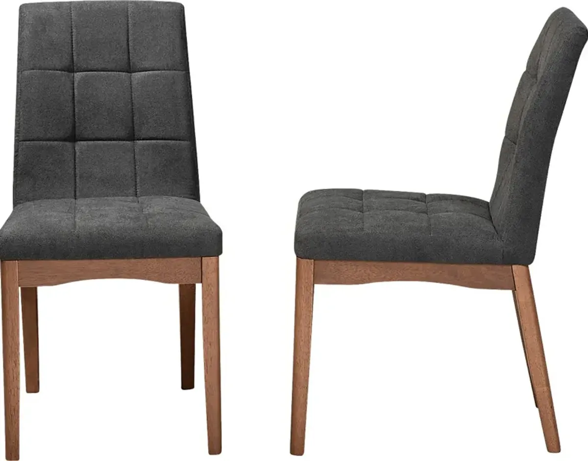 Gelston Dark Gray Side Chair, Set of 2