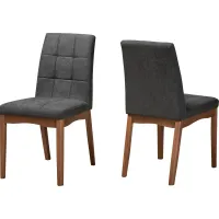 Gelston Dark Gray Side Chair, Set of 2