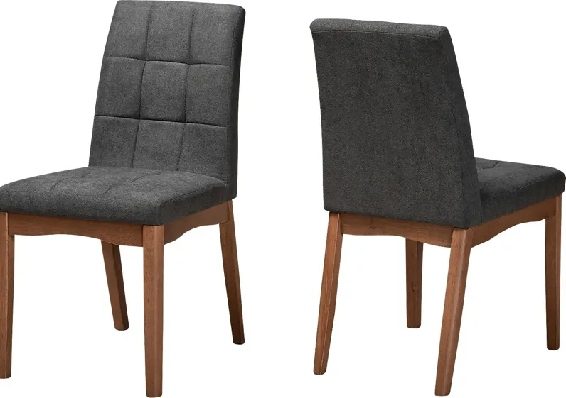 Gelston Dark Gray Side Chair, Set of 2