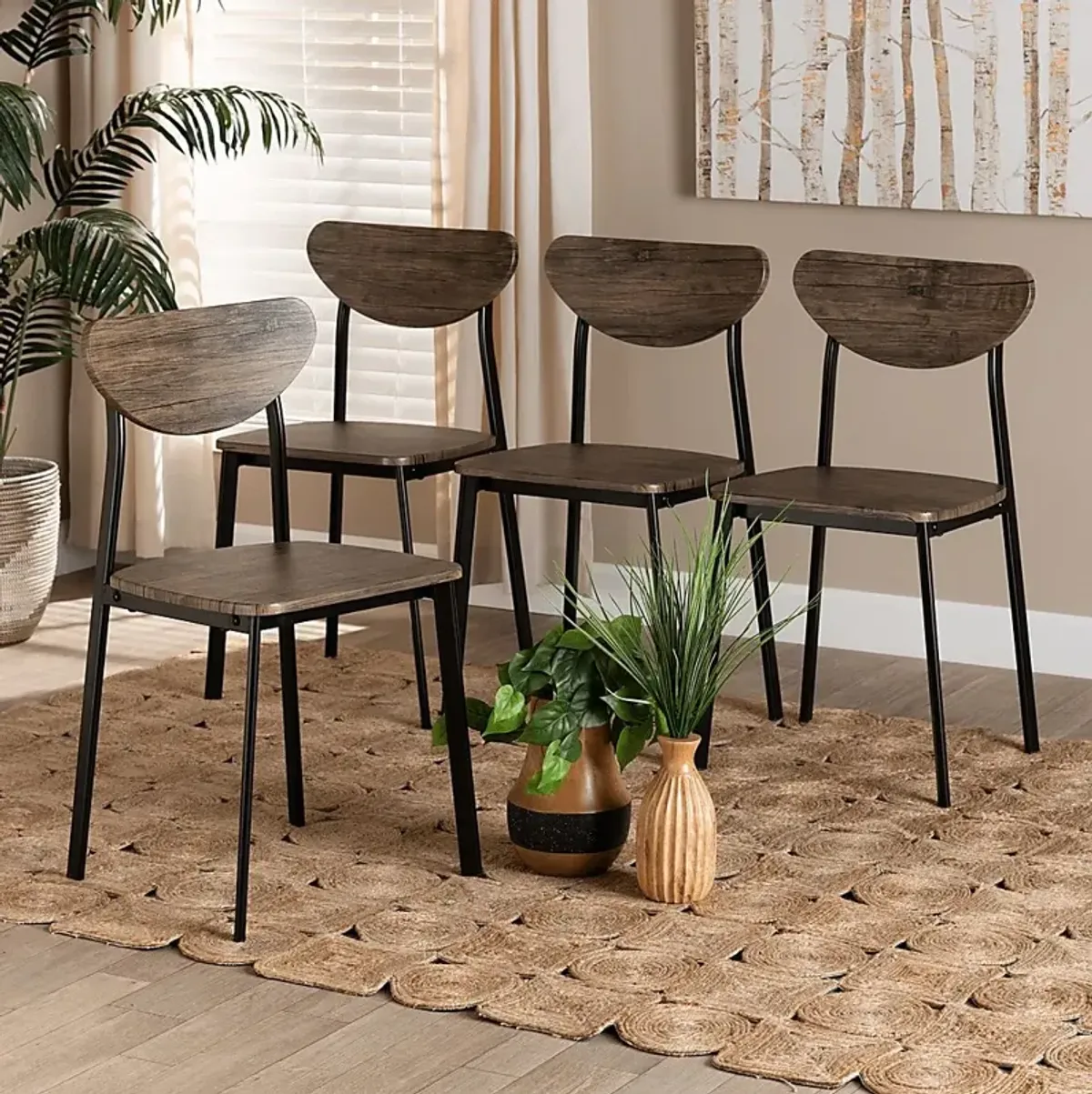 Rinearson Brown Side Chair, Set of 4