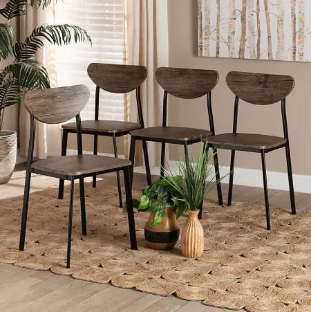 Rinearson Brown Side Chair Set of 4