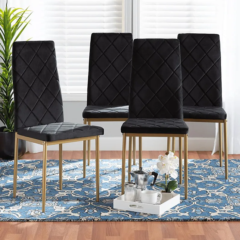 Sahallee Black Side Chair, Set of 4