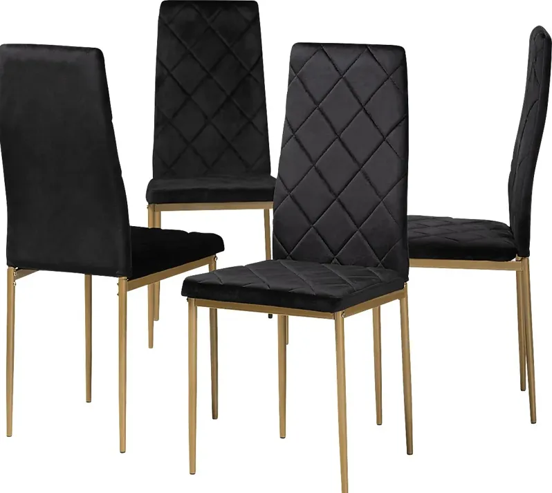 Sahallee Black Side Chair, Set of 4