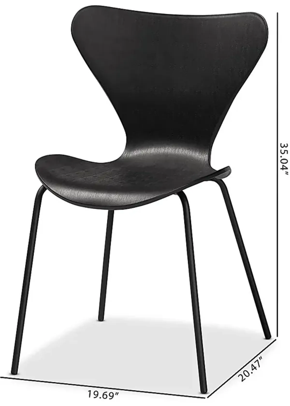 Thistlewood Black Side Chair, Set of 4