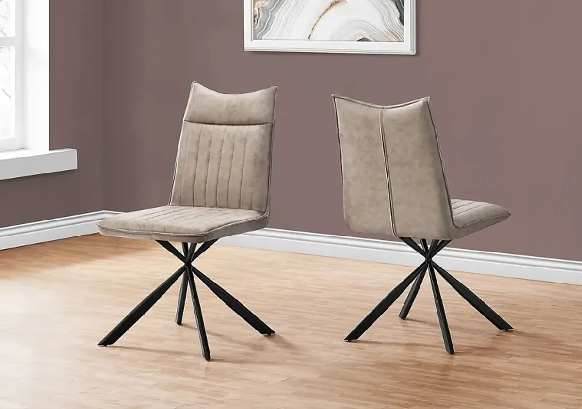 Appaloosa Taupe Side Chair, Set of 2