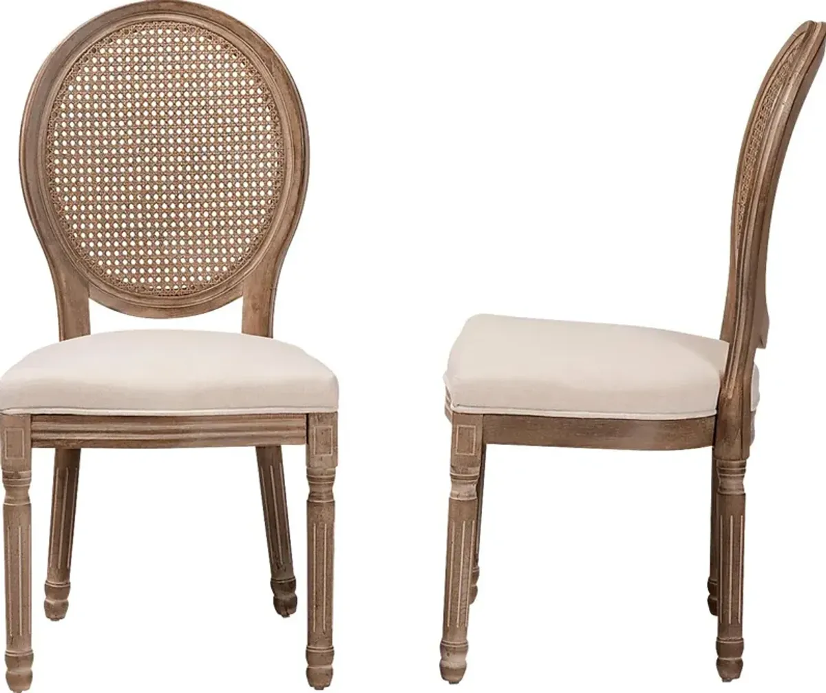 Lorellan II Beige Dining Chair, Set of 2