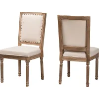 Loranne I Beige Dining Chair, Set of 2