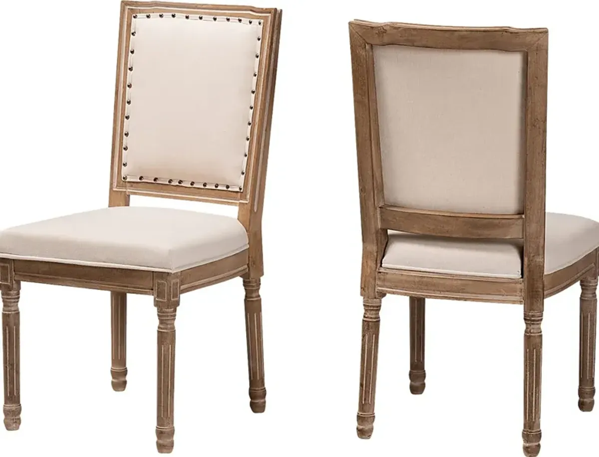 Loranne I Beige Dining Chair, Set of 2