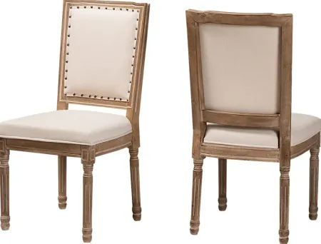 Loranne I Beige Dining Chair, Set of 2