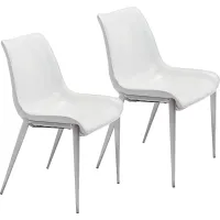 Wavell White Side Chair, Set of 2