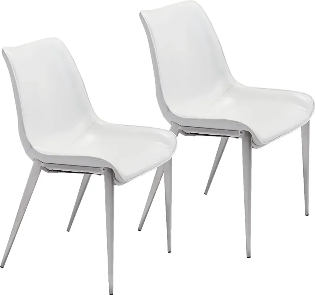 Wavell White Side Chair, Set of 2