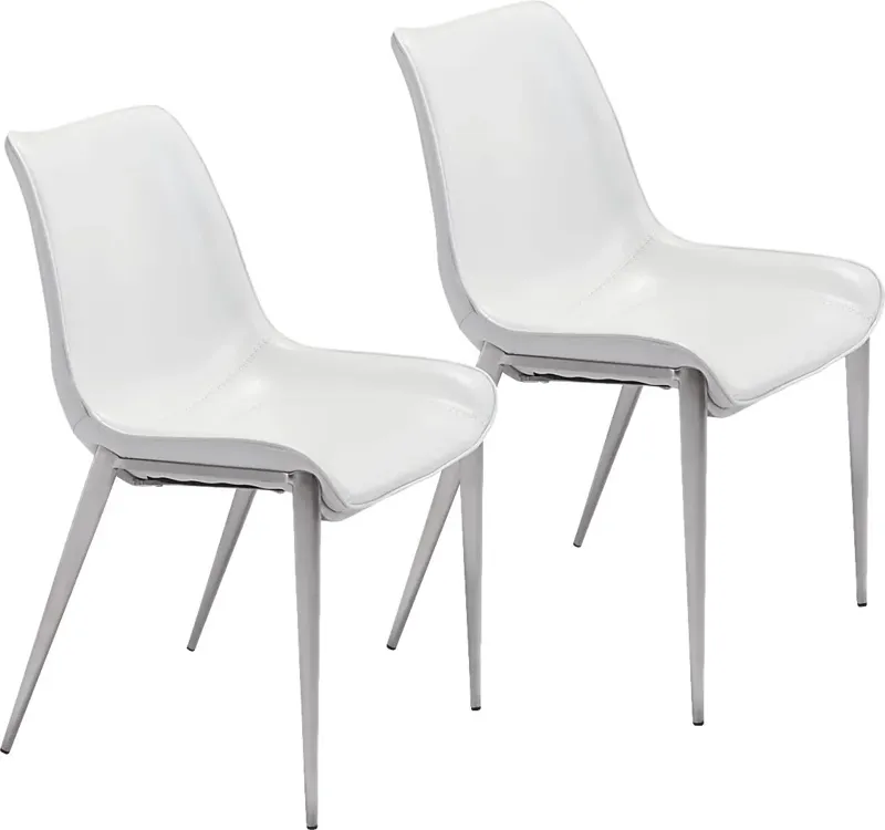 Wavell White Side Chair, Set of 2