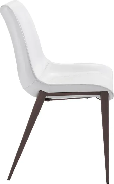 Wavell White Walnut Side Chair, Set of 2