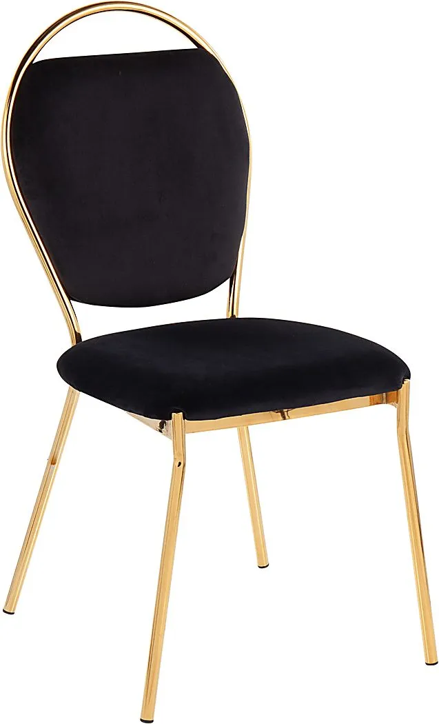 Trafalger Black Side Chair, Set of 2