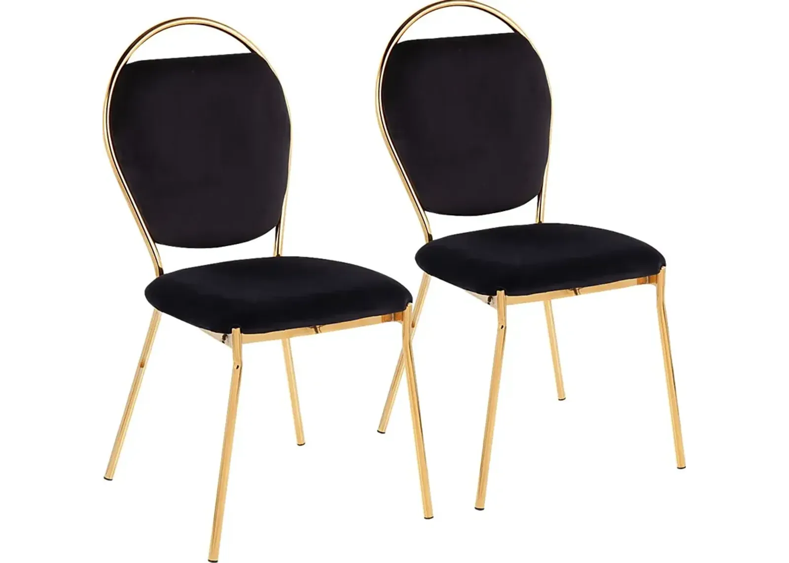 Trafalger Black Side Chair, Set of 2