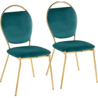 Trafalger Green Side Chair, set of 2