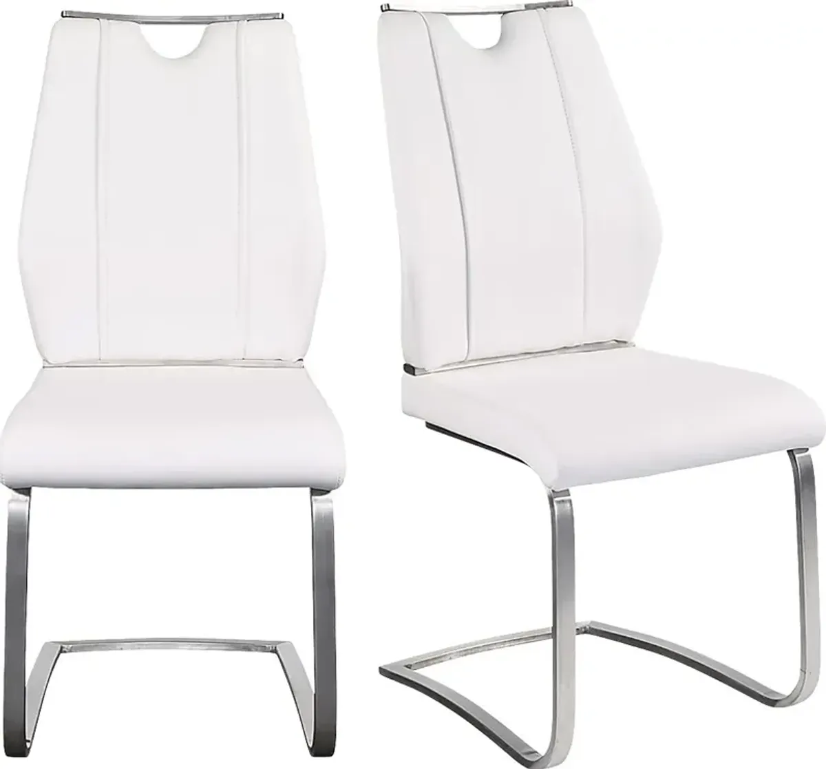 Demilo White Side Chair, Set of 2