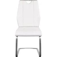 Demilo White Side Chair, Set of 2