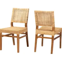 Elesya Brown Side Chair Set of 2