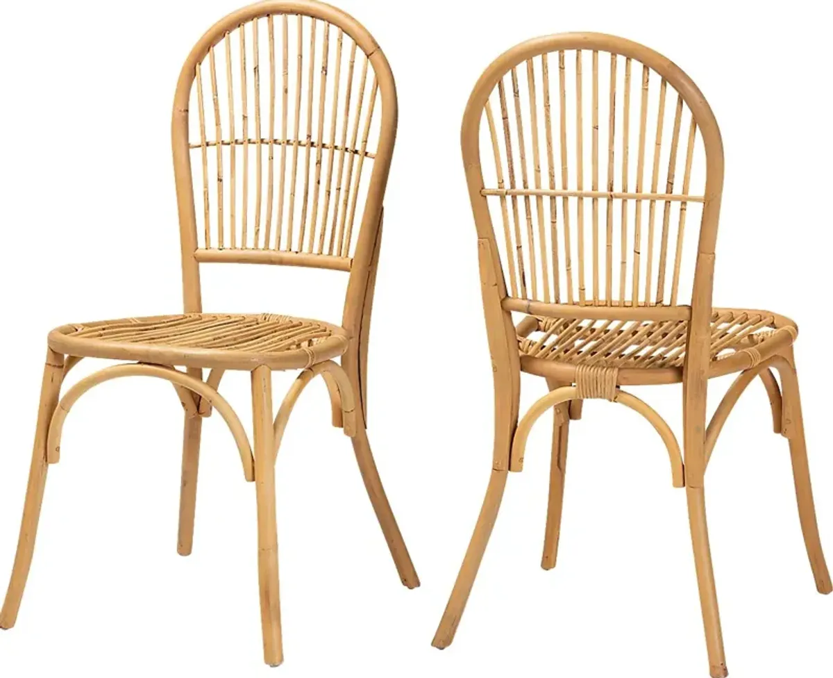 Werling Brown Side Chair, Set of 2