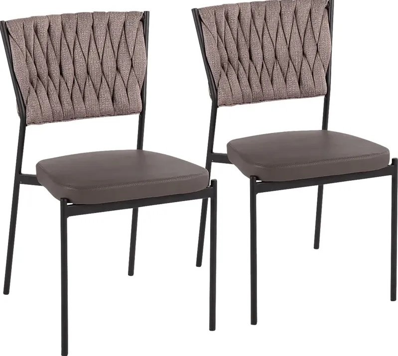 Portola Gem Brown Side Chair, Set of 2