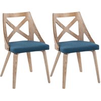 Lauber II Blue Side Chair Set of 2