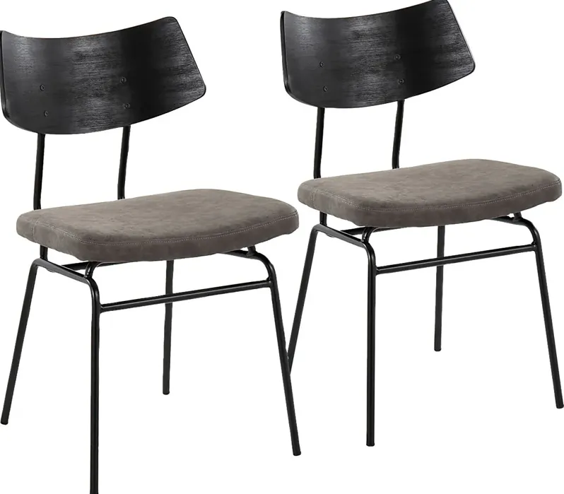 Mandigo Dark Gray Side Chair Set of 2