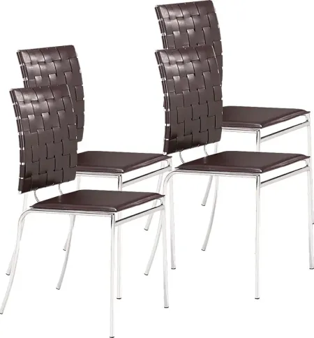 Keiko Espresso Side Chair, Set of 4
