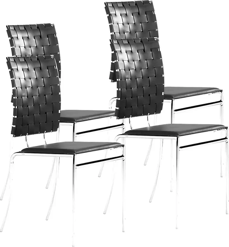 Keiko Black Side Chair, Set of 4