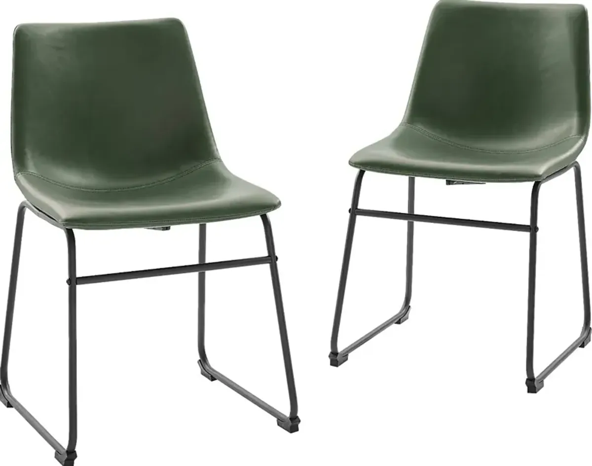 Tipperlinn Green Side Chair, Set of 2