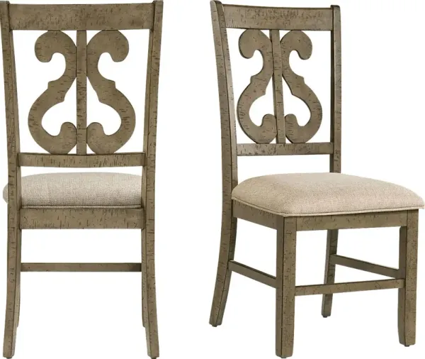 Foalgarth Taupe Side Chair Set