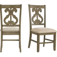 Foalgarth Taupe Side Chair Set