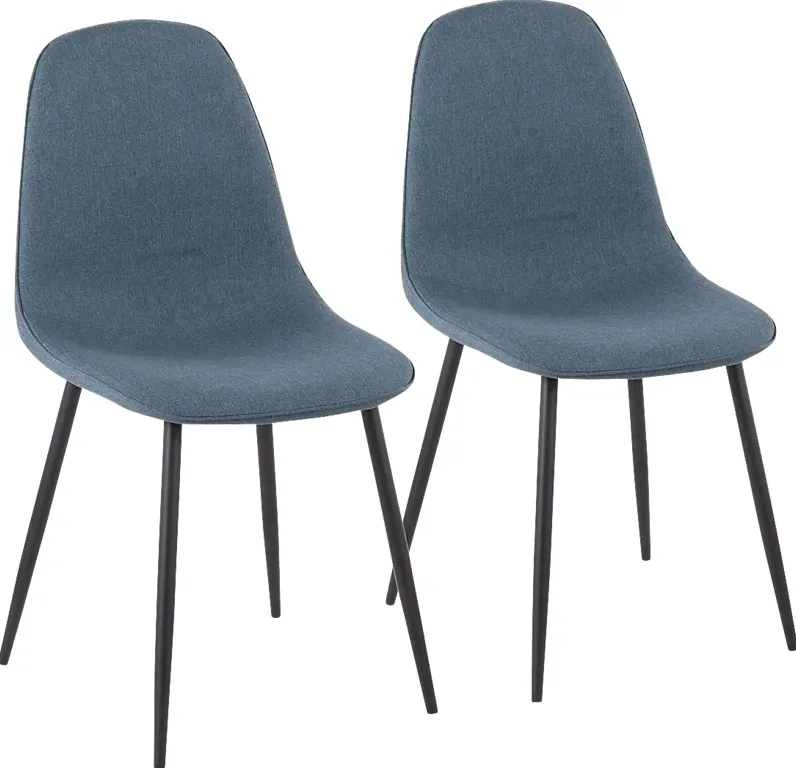 Faye Lane I Blue Side Chair, Set of 2