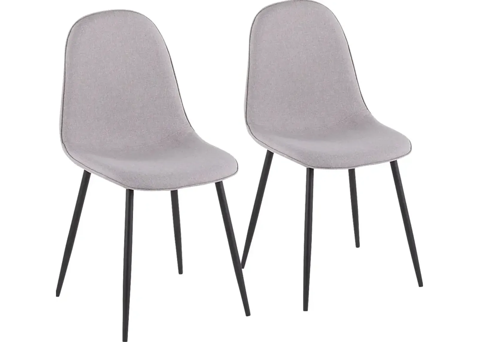 Faye Lane I Gray Side Chair, Set of 2