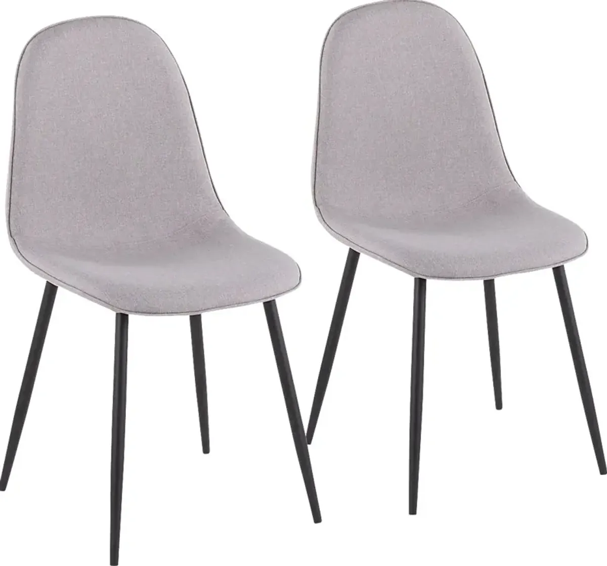 Faye Lane I Gray Side Chair, Set of 2