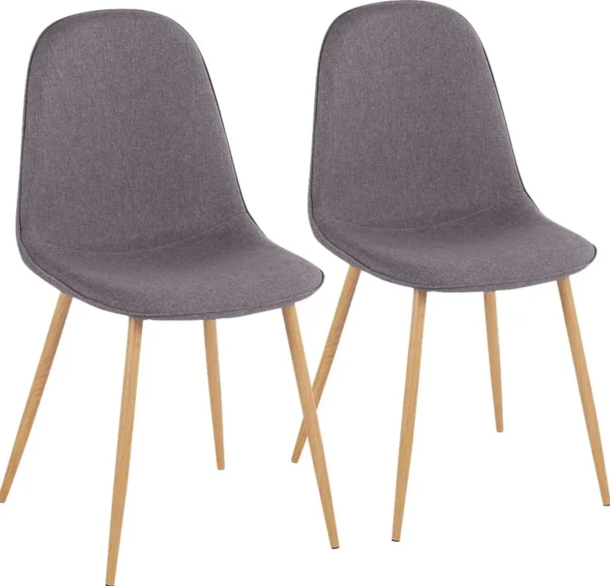 Faye Lane II Charcoal Side Chair, Set of 2