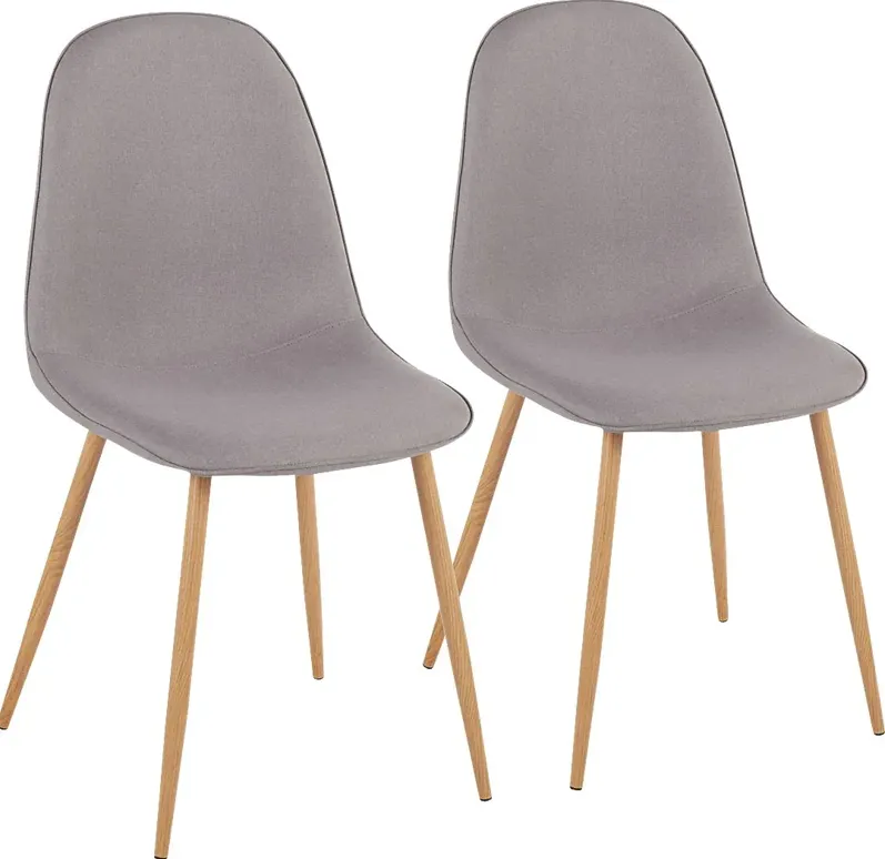 Faye Lane II Gray Side Chair, Set of 2