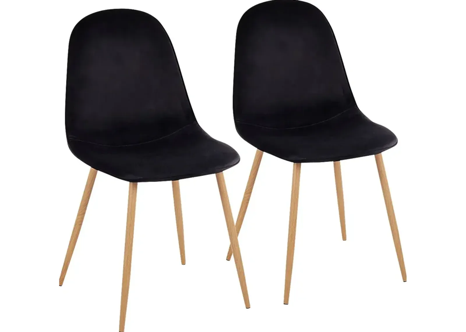 Faye Lane II Black Side Chair, Set of 2