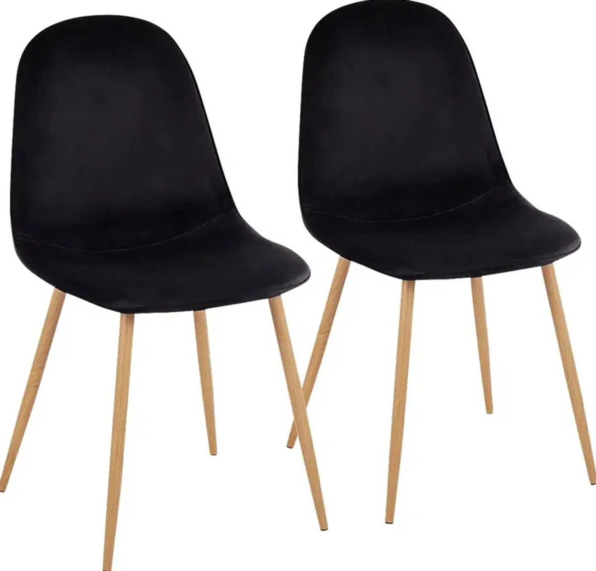 Faye Lane II Black Side Chair, Set of 2