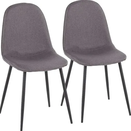Kernack II Charcoal Side Chair, Set of 2