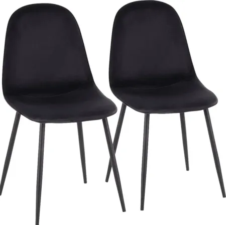 Kernack II Black Side Chair, Set of 2