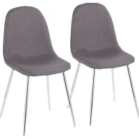 Kernack III Charcoal Side Chair, Set of 2