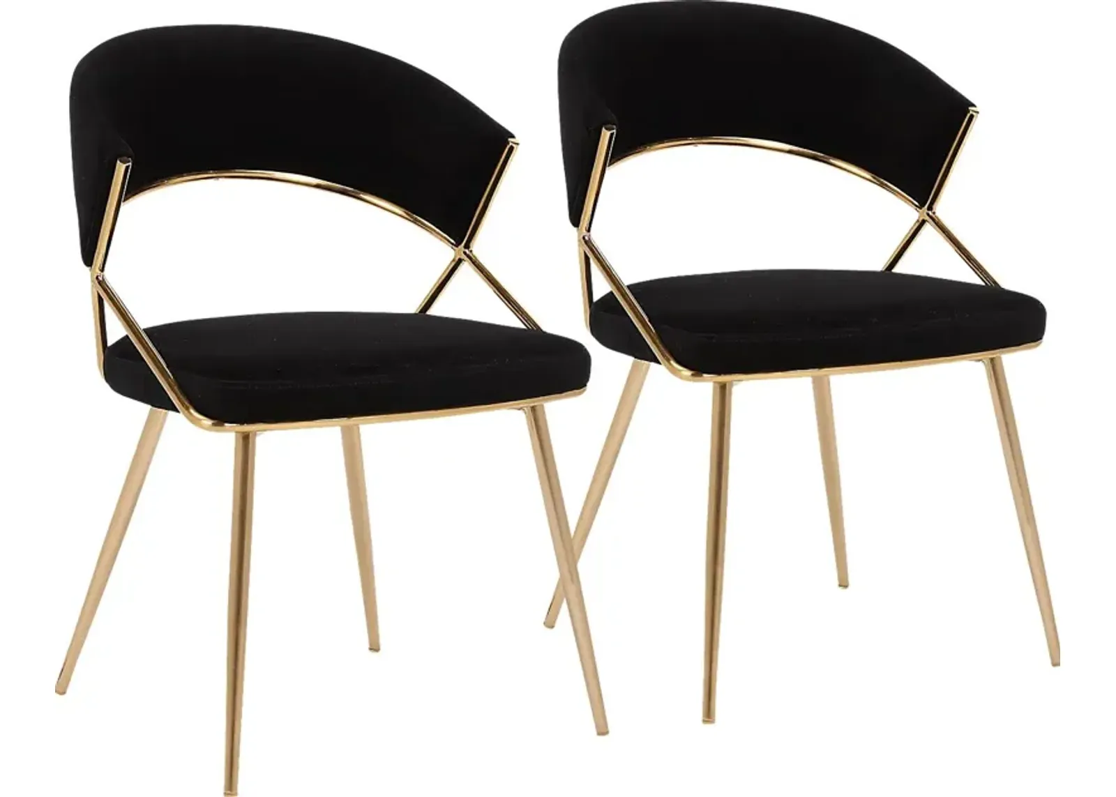 Reverrend Black Side Chair, Set of 2