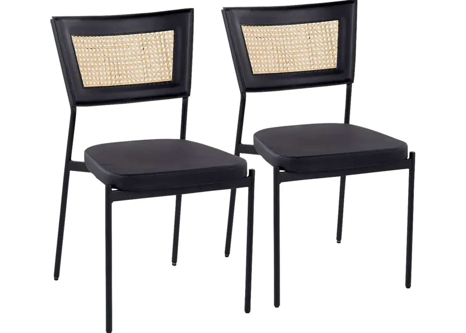 Renneau Black Side Chair, Set of 2