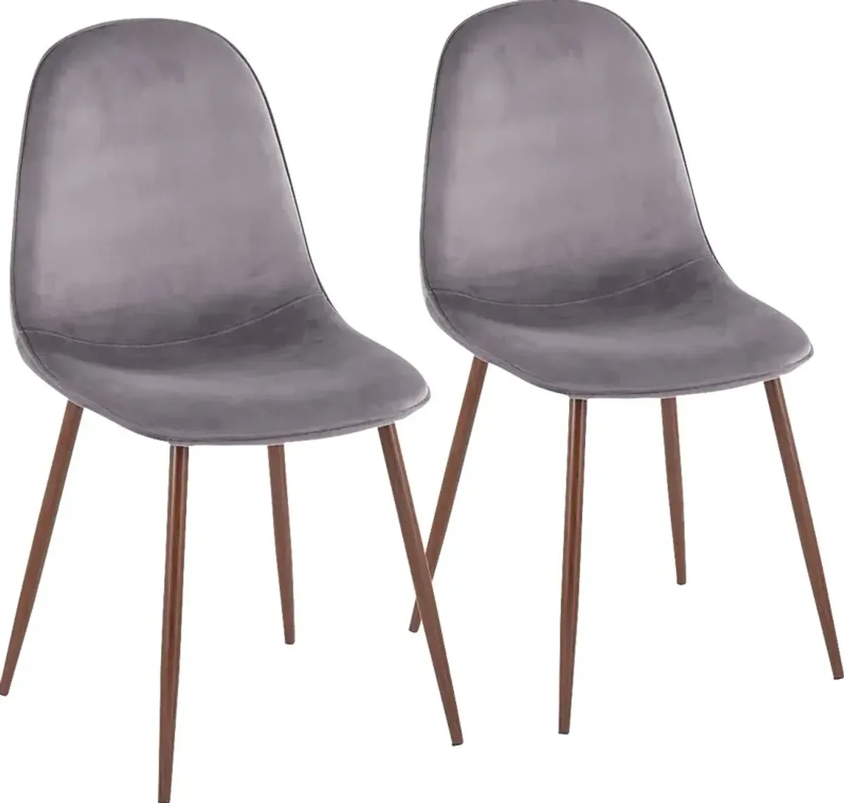 Faye Lane III Gray Side Chair, Set of 2